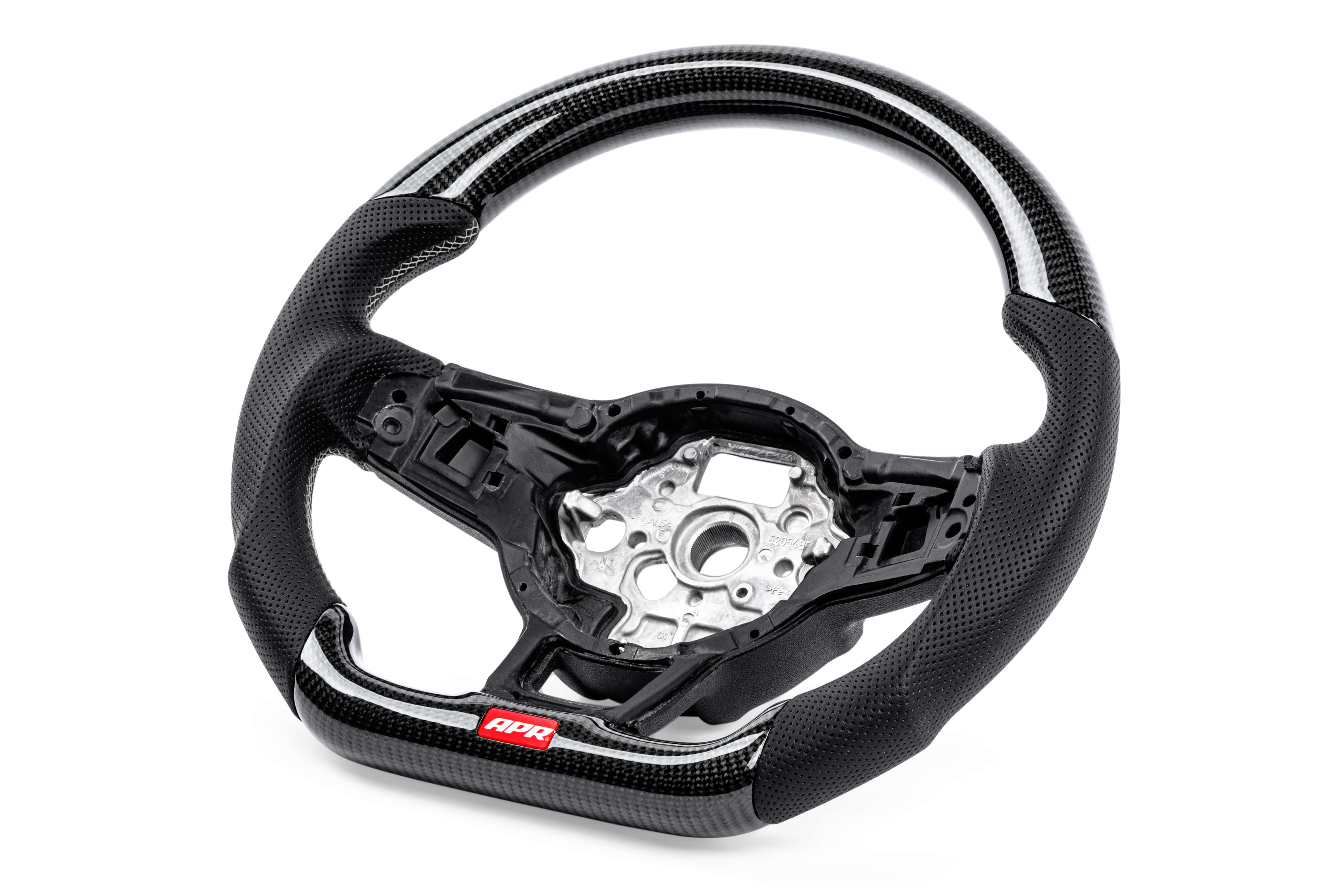 APR Tuning, APR Tuning Silver Stitching Carbon Fiber Steering Wheel | 2015 - 2020 Volkswagen MK7 Golf R (MS10020)