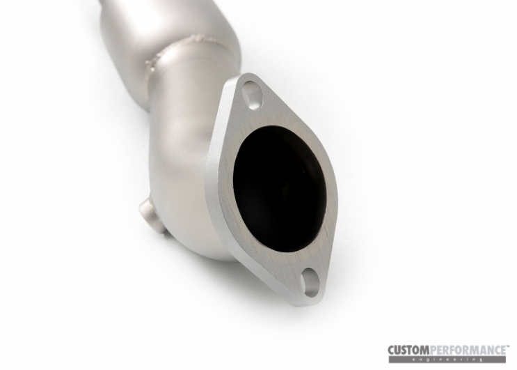 Custom Performance Engineering, CP-E QKspl Downpipe w/ High Flow Cat | 2015+ Ford Mustang Ecoboost (FDDP00006T)