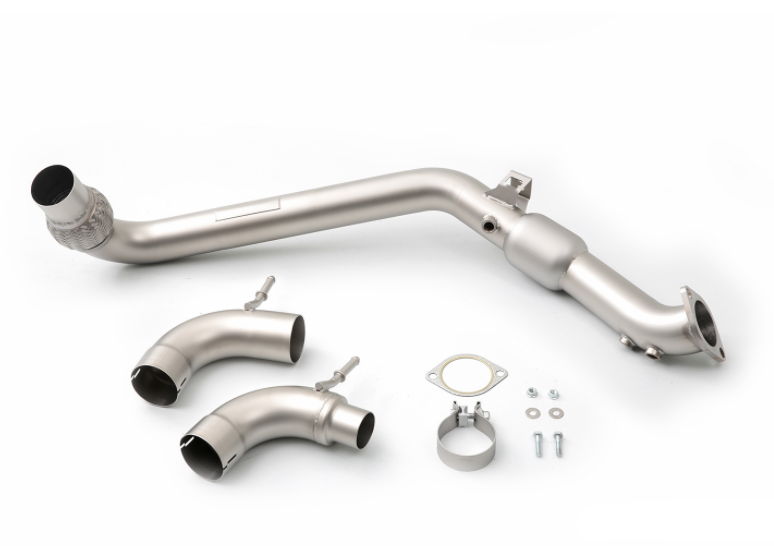 Custom Performance Engineering, CP-E QKspl Downpipe w/ High Flow Cat | 2015+ Ford Mustang Ecoboost (FDDP00006T)