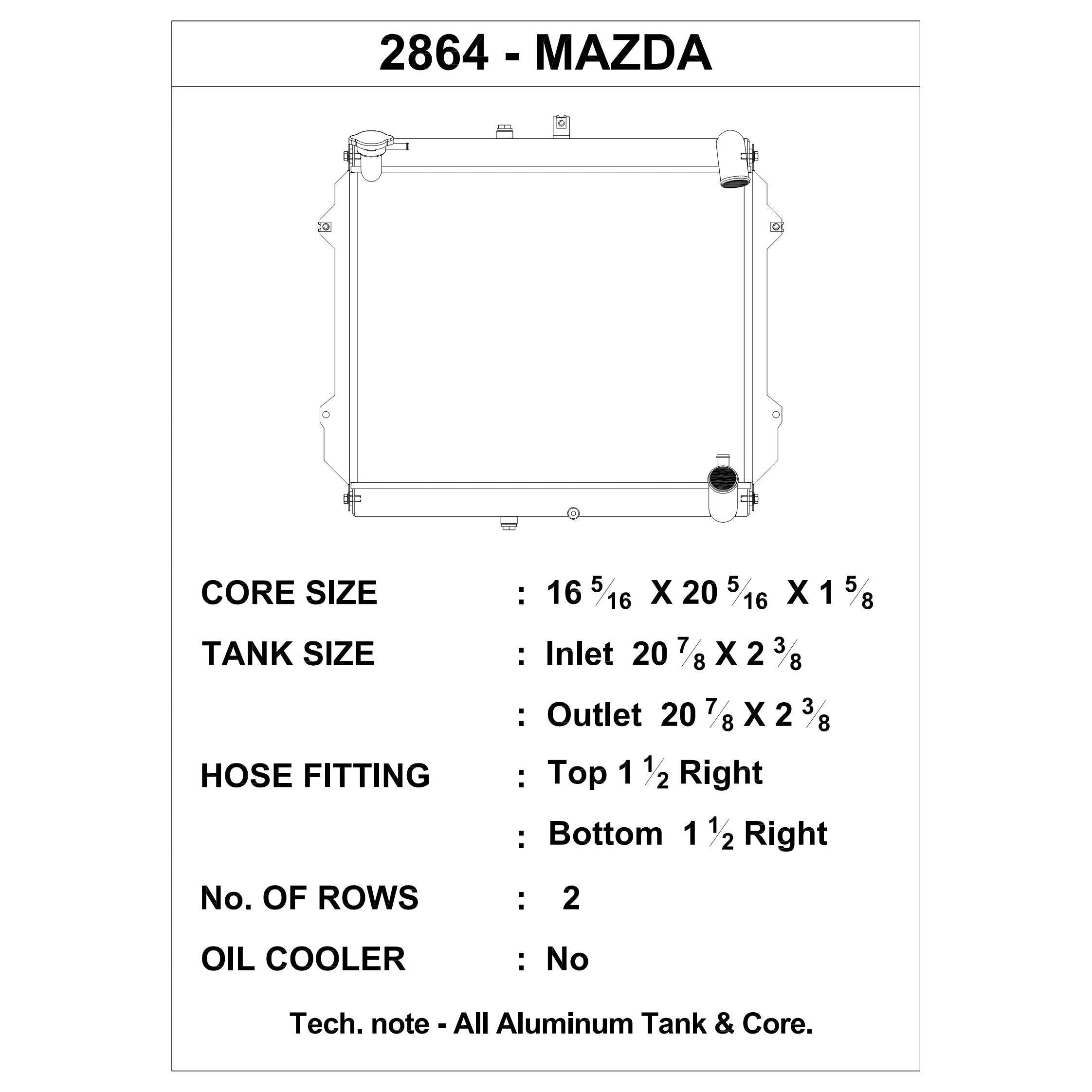 CSF Racing, CSF Aluminum Racing Radiator | 1989-1991 Mazda RX-7 (2864)