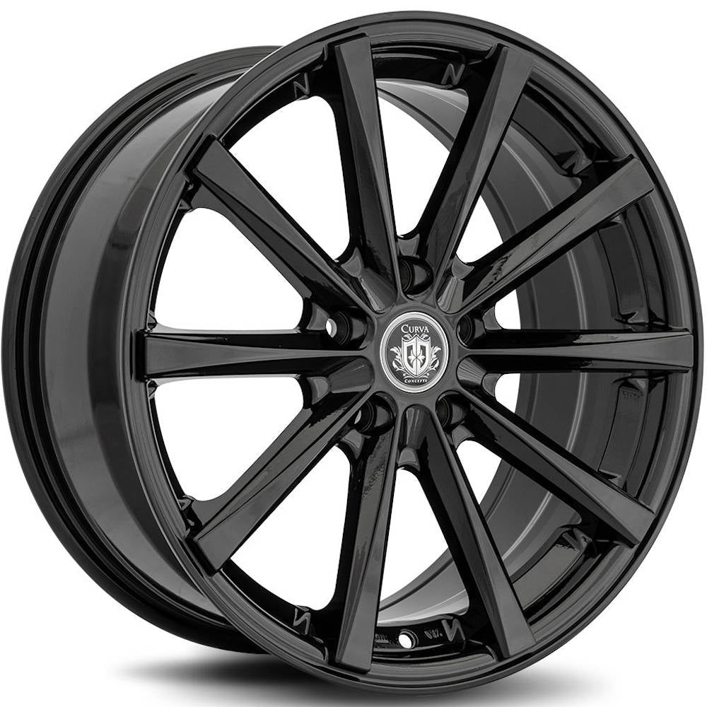 Curva Concepts, Curva Concepts C10N Series 5x4.25 19x9in. 38mm. Offset Wheels (C018-19901083873BLK)