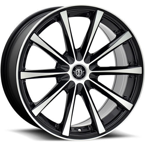 Curva Concepts, Curva Concepts C10N Series 5x4.5 19x8in. 35mm. Offset Wheels (C018-19801143573BLK)