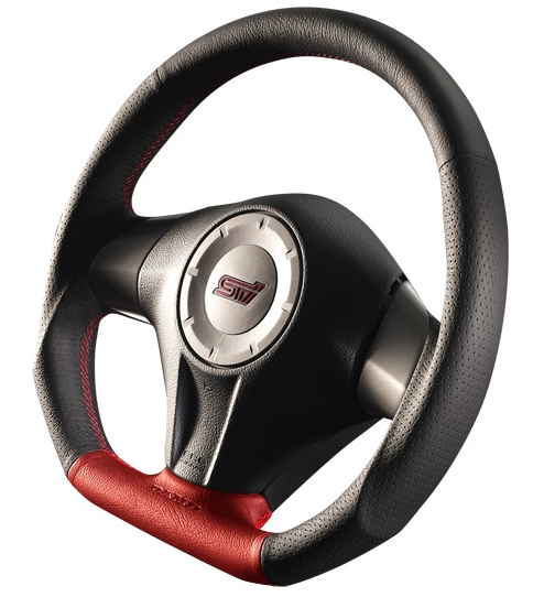 DAMD Steering Wheels, DAMD D-Shaped Red Formula Steering Wheel | Multiple Subaru Fitments (SS358-DL-RF)