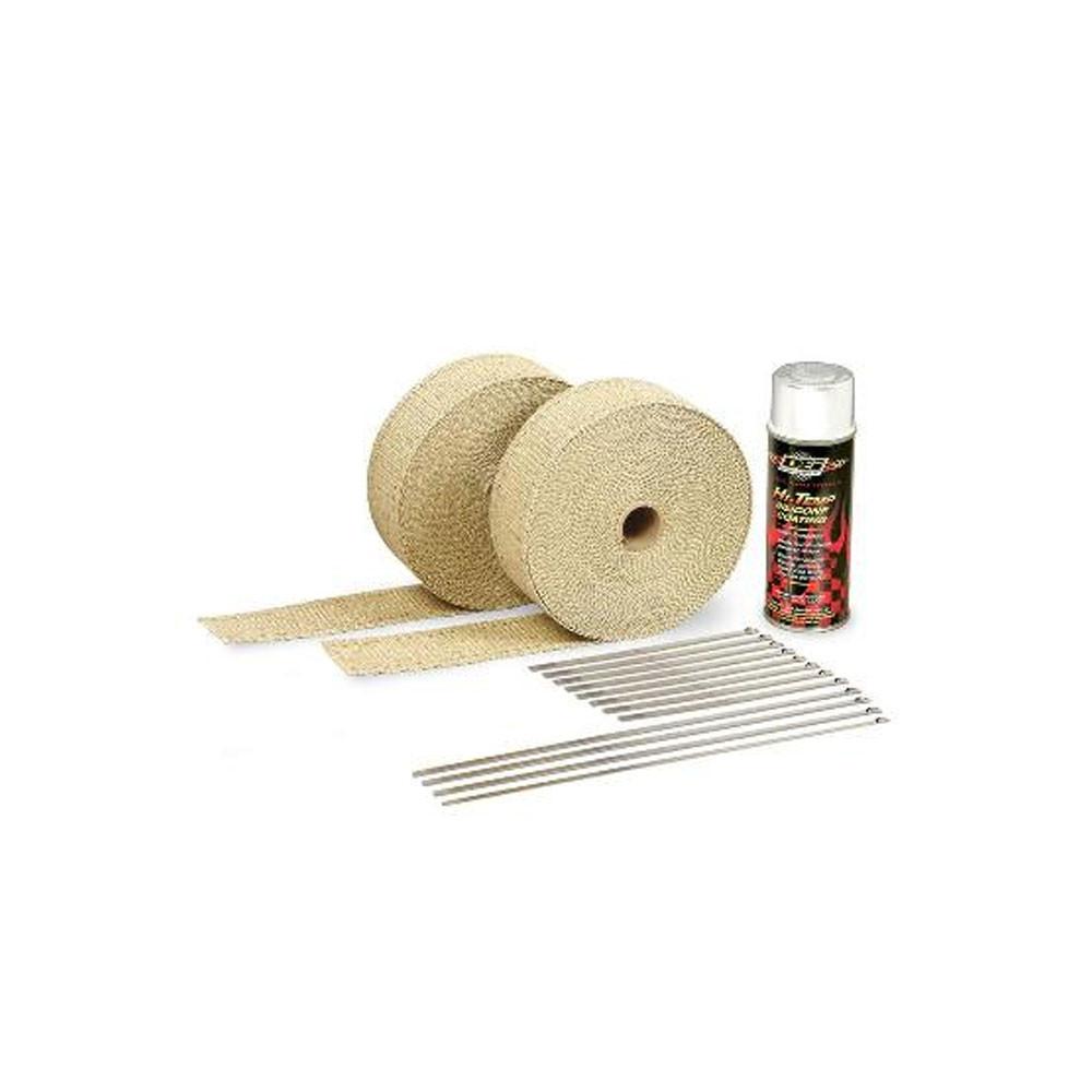 DEI, DEI Exhaust Wrap Installation Kit - Tan Wrap w/ White HT Silicone Coating (010111)