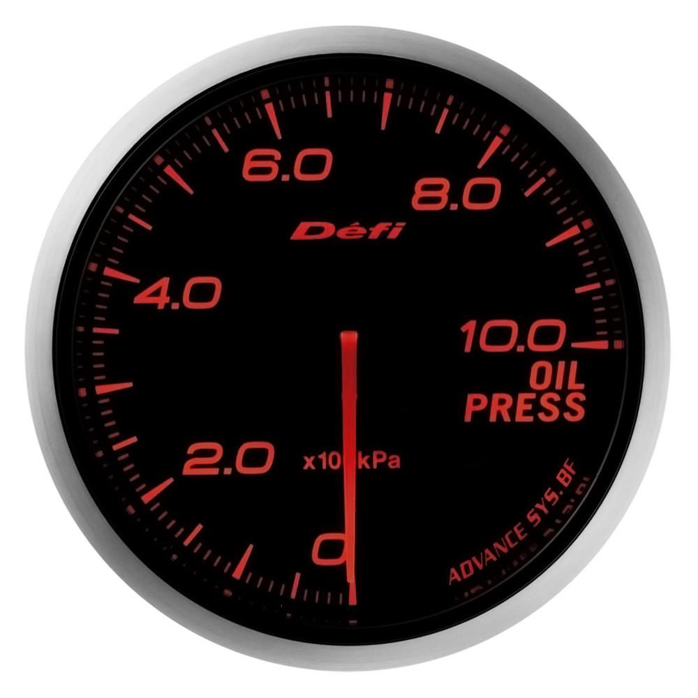 Defi, Defi Advance BF JDM Series Link Meter Gauge 60mm Oil Pressure with Red Lighting (0kPa to 1000kPa) (DF10202)