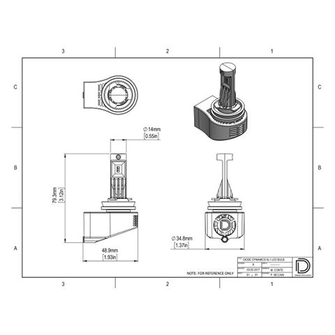 Diode Dynamics, Diode Dynamics 9005/HB3 White LED Conversion Bulb (DD0218S)