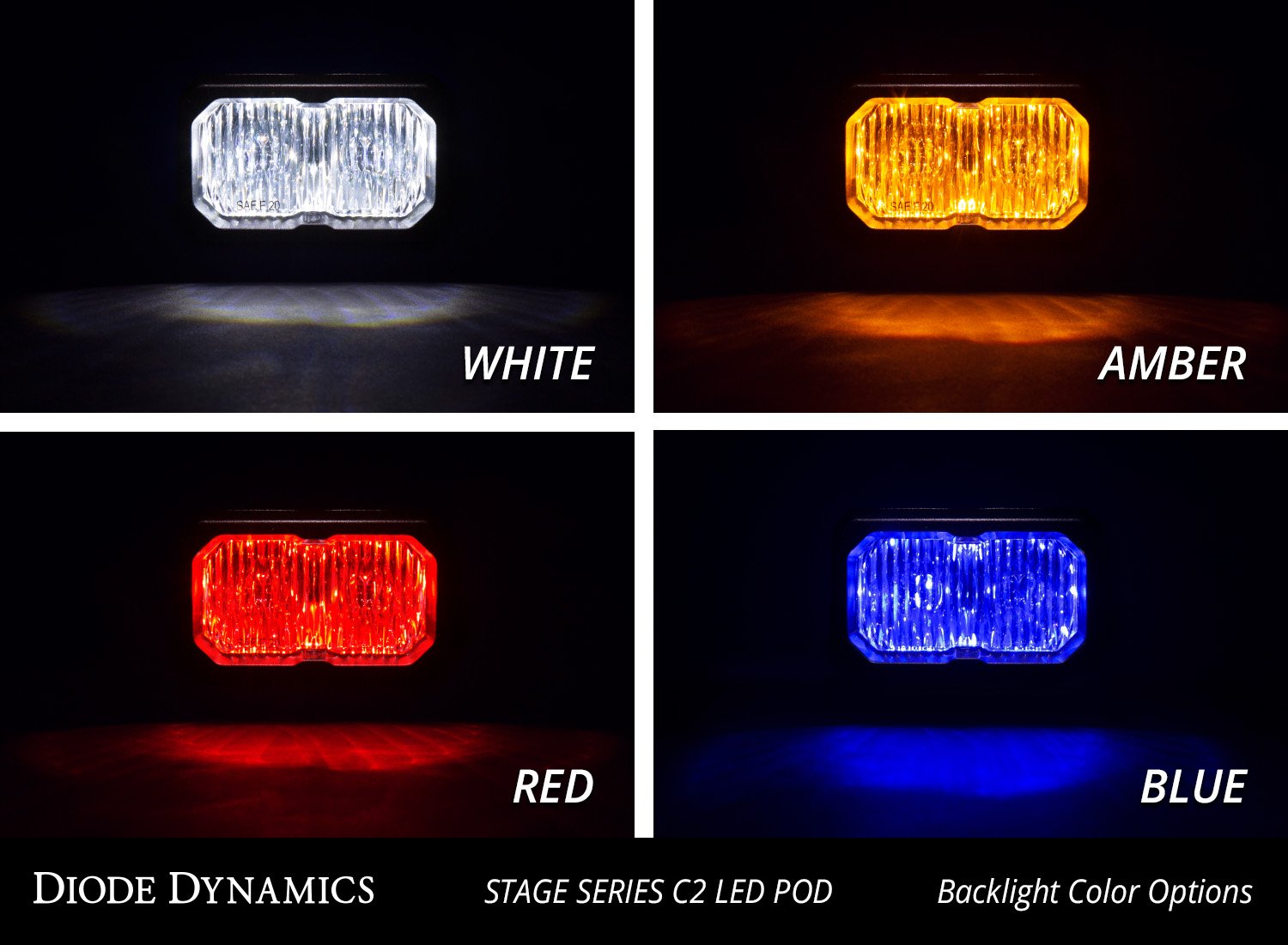 Diode Dynamics, Diode Dynamics DD SSC2 Pod - Sport / White / Fog / Surface / Amber BL / Each (DD6385S)