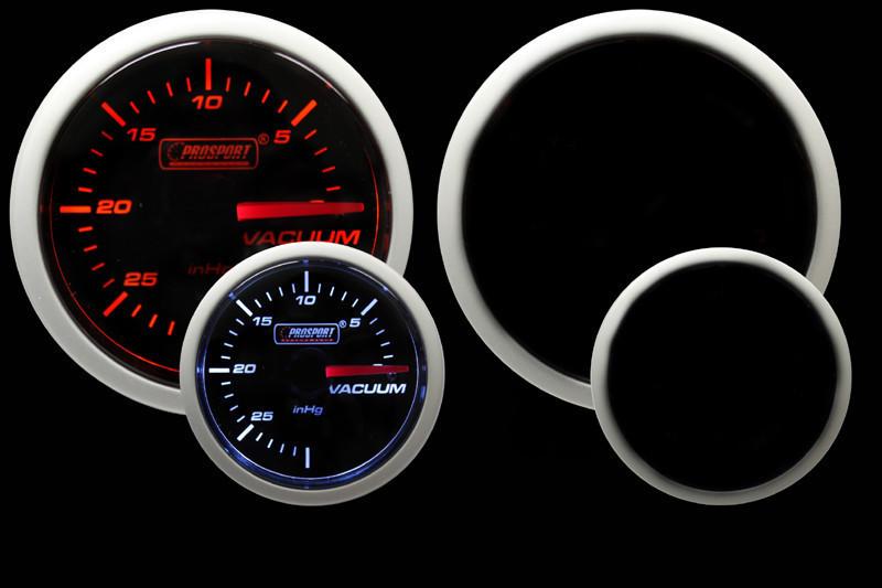 Prosport Performance, Prosport 52mm Amber/White Vacuum Gauge (216BFWAVASM)